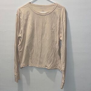 American Eagle Outfitters Beige Long Sleeve Tee